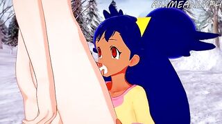 Iris captured and used a Pokémon for her desires in this hentai