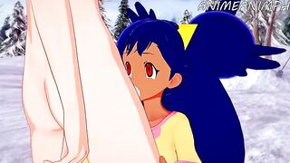Iris captured and used a Pokémon for her desires in this hentai