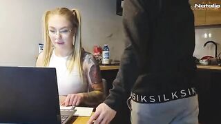 The baby is fucking with her teacher to get good marks