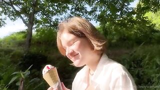 Don't lick the cream from the waffle, suck my dick instead!