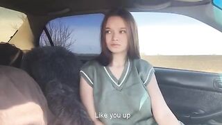 Girl played with her tongue, showcasing a steamy stepfather scenario