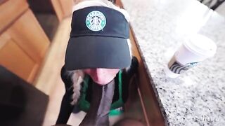 The girl is sharpened to fit any hole size, a steamy starbucks scene unfolds