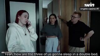 My girlfriend fucked by her friend, while I calmly jerked my cock