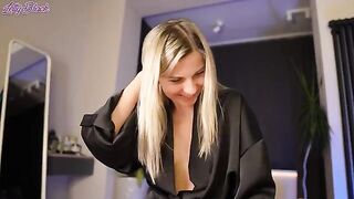My hot stepmom shared satin panties, it was a surprise under the robe