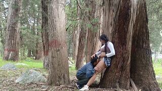 A forest is the perfect place for an old pervert to act out his fantasies