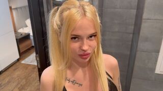 The hot blonde Miss Lust is calling for cock sucking