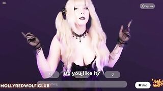 The blonde is being fucked on a device for making horror porn