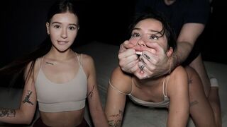 Petite babe plays a daring game before getting fucked hard