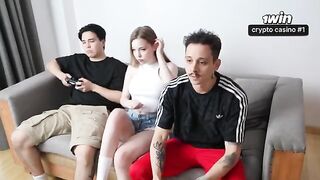 The team is assembled, it's time to work on her orgasm! - Lost in Cuckold Action