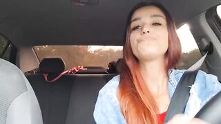 The girl already knew about the sign of a stopped car