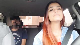 The girl already knew about the sign of a stopped car