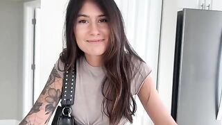 An adventure begins with a passionate petite brunette in POV style