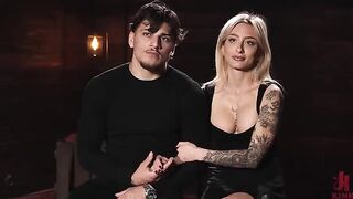 The blonde got tied up and reached orgasm, showcasing dominating male energy
