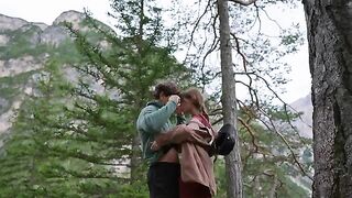 A couple has sex right in the forest, capturing nature’s allure