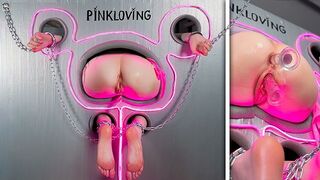 Metallized hands, rubber inside - a wild combination