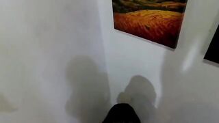 A girl has anal sex at home, showcasing her big ass and Latina charm