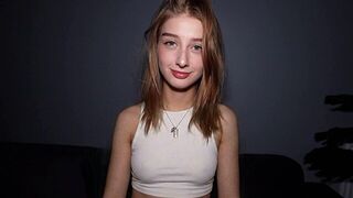 A blonde was about to be fucked when someone walked in