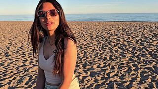 An empty beach isn’t exactly the place for intimacy, but the passion doesn’t stop