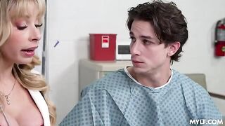 A sexual woman has sex even in the hospital