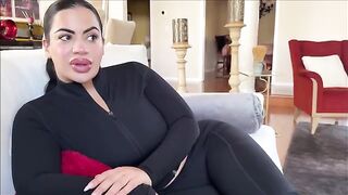 The step mom is very horny and she wants to ride a big cock