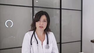 A happy patient received a big ball of happiness from the doctor