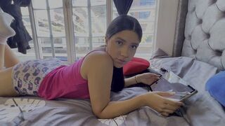 A young and sexy Latina has a hot sex game with her cousin