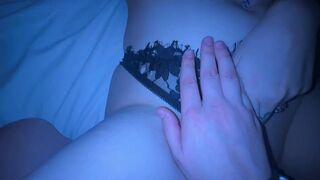 Two girls are having fun at home, exploring their desires