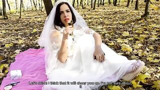 A white dress can be removed, but the cock must be taken now