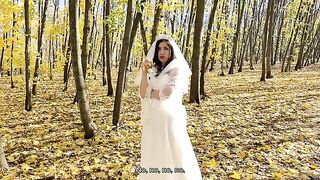 A white dress can be removed, but the cock must be taken now