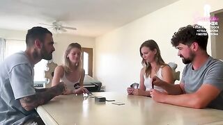 A couple swaps partners and fucks until their last orgasm with intensity