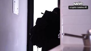 A thief broke into the house and met a stunning Latina MILF