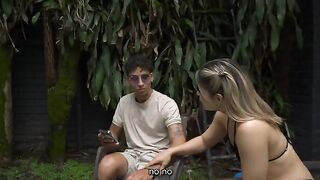 Sweetie, don't choke—swallow it all the way down. This passionate stepcousin is so horny