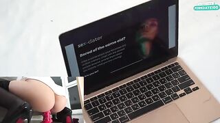 The employee was caught red-handed while indulging in personal pleasure at work