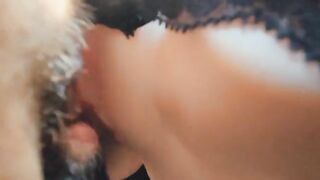 A guy masturbates his dick with the help of the computer mouse
