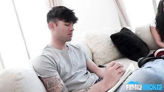 Girl made a blowjob from the first view, she could not take it all
