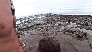 The beach is always wet – from the sea and because of the climate