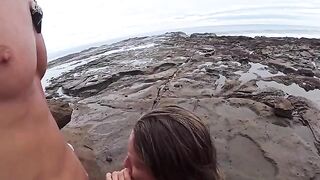 The beach is always wet – from the sea and because of the climate
