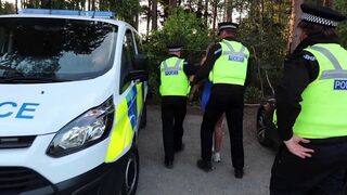 Lily Phillips got banged outdoors by the cop, huge cumshot