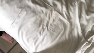 A hot nurse is sharing a bed with her patient in a steamy scene