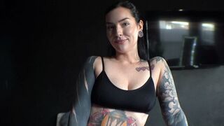 A girl with braces has intense sex, craving to breathe