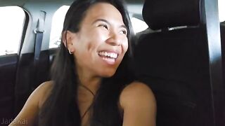 She jumps so hard that her boobs bounce wildly to the beat