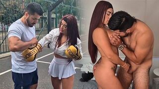 A girl is struggling to get a membership in the gym