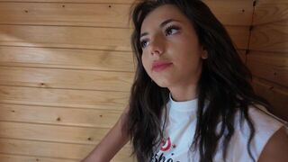 A stunning brunette gets naked and craves intense passion