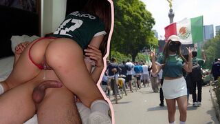 The man checked the strength of the vagina of a Mexican fan