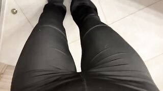 A pink pussy that makes you drool, in a public restaurant setting
