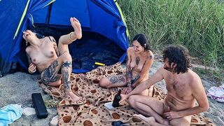 We parked by the woods, and we're having sex like we're at home in HD