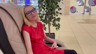 A beautiful girl has sex in the public toilet for money