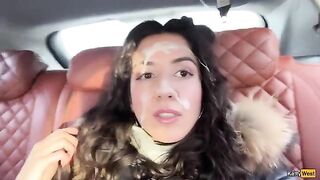 Katy West’s face is covered with sperm after a hot blowjob session in this steamy compilation