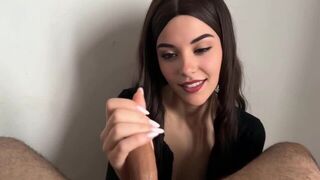 My hand moves to the beat, my eyes are filled with ecstasy - a captivating brunette babe exclusive
