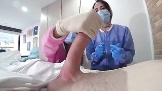 Two hot nurses checked my dick in the hospital